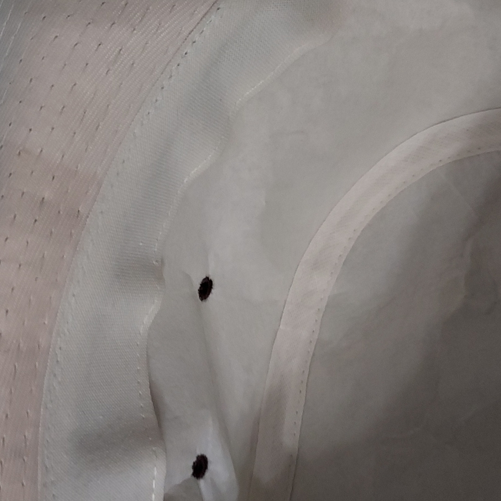Fedora Hat Size Large Ivory with a Brown&Ivory Band w/brown cord.No Stains. - Picture 11 of 12